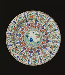 Charger depicting the Immortal Tang Poet Li Bai, Kangxi Period, c.1690 by Chinese School