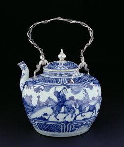 Chinese teapot with European handle, Transitional Period