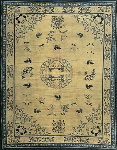 Close-up of a Beijing carpet, China by Chinese School