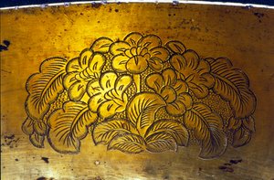 Detail from an engraved basin, Tang dynasty (detail) by Chinese School