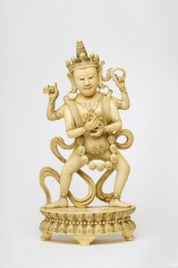 Figure of Indian goddess Kali holding a thunderbolt by Chinese School