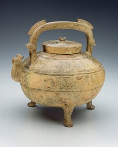 Glazed pottery kettle, Warring States period by Chinese School