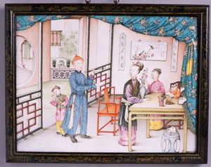 Imperial Canton panel, Qianlong period, 1736-95