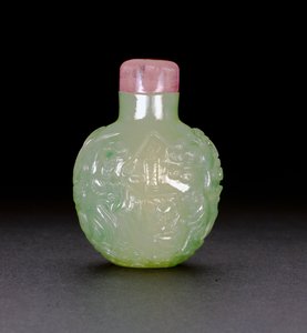 Jadeite snuff bottle, c.1780-1850 by Chinese School