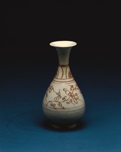 Red Underglaze Bottle by Yuhachan, Yuan Dynasty by Chinese School