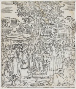 Saint John the Baptist Preaching (Plate from Giulio Alenis Tianzhu jiangsheng zhuxiang jingjie) by Chinese School