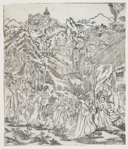 The Adoration of Christ (Plate from Giulio Alenis Tianzhu jiangsheng zhuxiang jingjie) by Chinese School