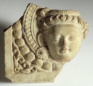 Tile with Bodhisattva Head, Mingoi by Chinese School