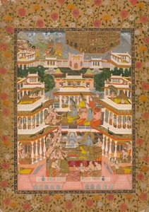 Tiered Court Scene, c. 1735 by Chitarman II