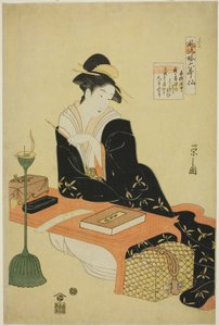 An Elegant Parody of the Six Poetic Immortals (Furyu yatsushi rokkasen): The Priest Kisen by Chobunsai Eishi