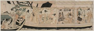 Party on the Pleasure Boat Kawaichimaru by Chobunsai Eishi