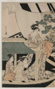 Party on the Pleasure Boat Kawaichimaru by Chobunsai Eishi
