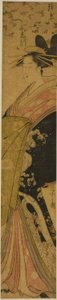 The Courtesan Shizuka of the Shizutamaya by Chobunsai Eishi