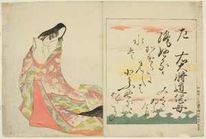 The Poetess Michitsuna no Haha, from the series The Thirty-six Immortal Women Poets by Chobunsai Eishi