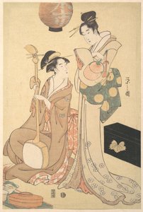 Two Geisha by Chobunsai Eishi