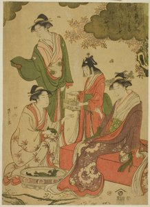 Women Viewing Cherry Blossoms