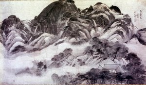 Mount Inwang. Prints by Chong Son (1676-1759). 18th century. Jai Hyang John Collection