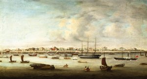 Chinese Fishing Vessels, Shanghai, c.1857 by Chow Qua