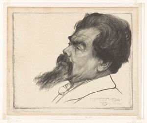 Portrait of Jan Toorop by Chris Lebeau (signed by artist)