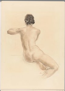 Seated Nude Woman by Chris van der Hoef (signed by artist)