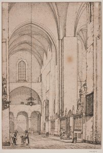 View of the Interior of the Northern Transept of Aarhus Cathedral by Christen Købke
