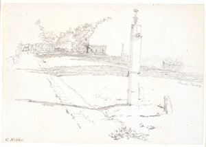 The Street with the Water Pump by Christen Købke