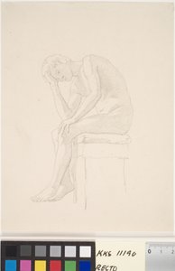 Model Study, Seated Nude Boy
