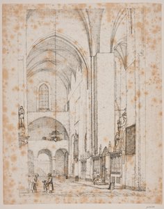 View of the Interior of the Northern Transept of Aarhus Cathedral