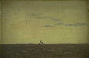 Seascape. Sky at Sunset by Christen Købke