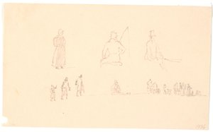 Two Rows of Figure Sketches