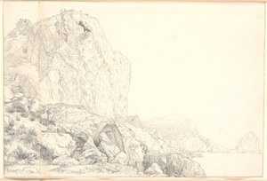View of the Coast near Marina Piccola on Capri by Christen Købke