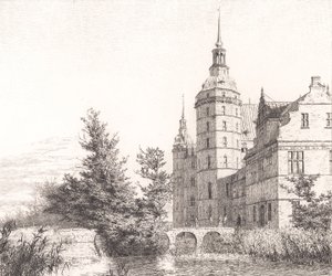 Frederiksborg Castle. View at the Coin Bridge by Christen Købke
