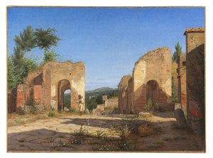Gateway in the Via Sepulcralis in Pompeii by Christen Købke