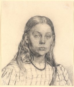 Young Girl. Bust by Christen Købke