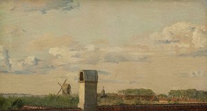 View from a Window in Toldbodvej of the Citadel of Copenhagen. Around 1833