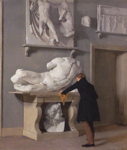 The View of the Plaster Cast Collection at Charlottenborg Palace by Christen Schjellerup Kobke