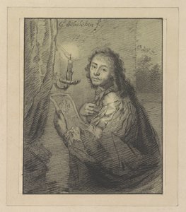 Portrait of Godfried Schalcken by Candlelight