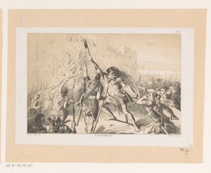Claudius Civilis Storms the Roman Camp Vetera by Christiaan Lodewijk van Kesteren