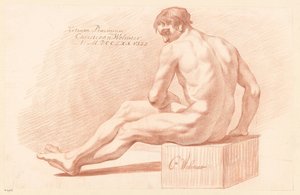 Seated Male Nude, Seen from the Side (3rd prize 1778)
