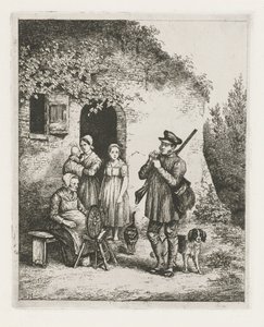 Company at the Door of a House