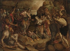 The Meeting of David and Abigail by Christiaen Jansz. van Bieselingen