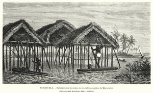 Lake Dwellings of the Wayuu (Guajiro) Indians, Maracaibo, Venezuela by Christian Anton Goering