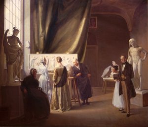 The Studio of Bertel Thorvaldsen (1770-1844) by Christian Bang