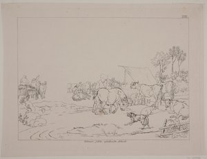 A Cattle Market by Christian David Gebauer