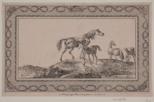 A Mare with Her Foal