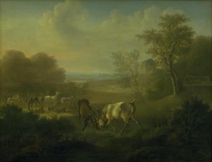 Deer in the Deer Park, with the Hermitage in the Background