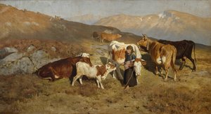 Home from Summer Pasture by Christian Eriksen Skredsvig
