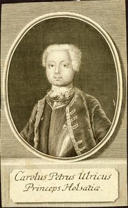 Portrait of the Duke Karl Peter Ulrich of Holstein-Gottorp, 1734 by Christian Friedrich Fritzsch