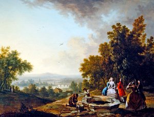 A Landscape with Elegant Figures