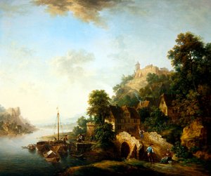 A View of the Village of Braubach by Christian Georg I Schutz